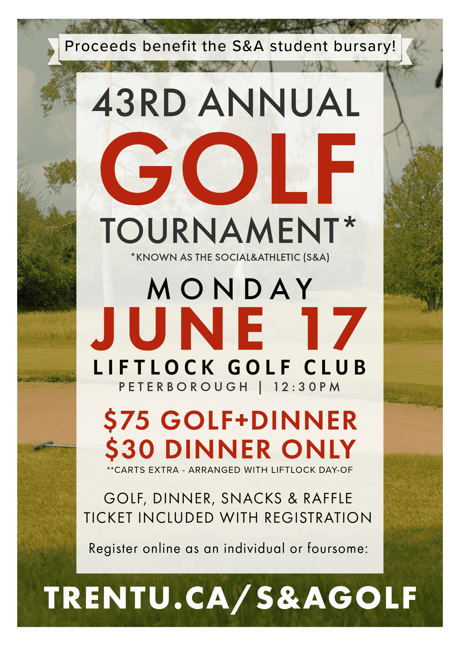2024 SA golf tournament Poster