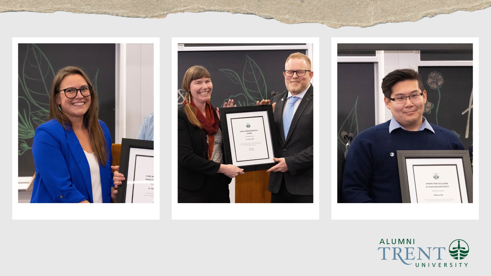 Three Alumni Teaching award winners