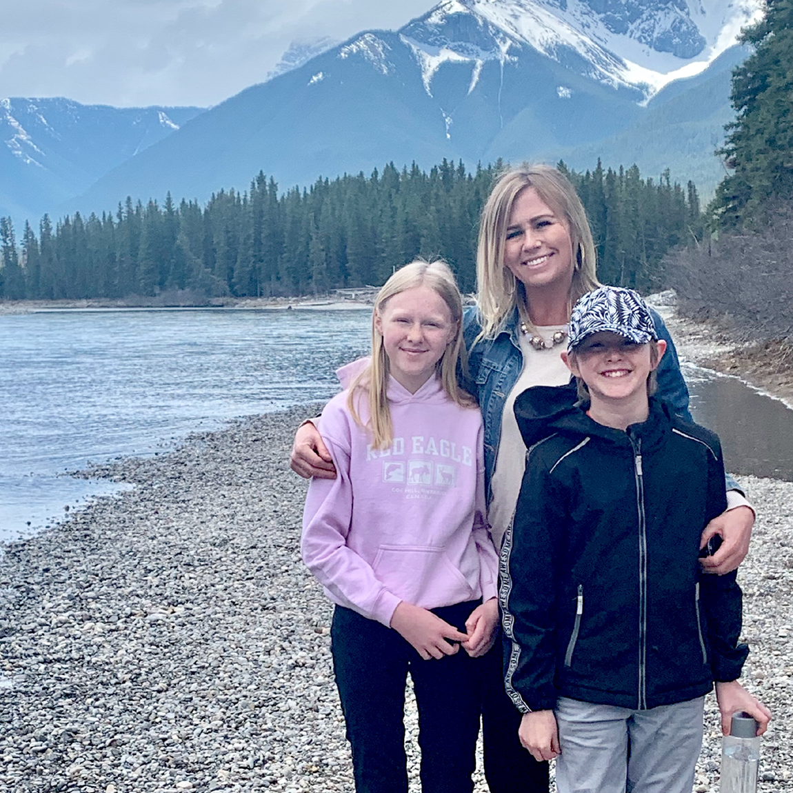 Amy Stockwell and her children