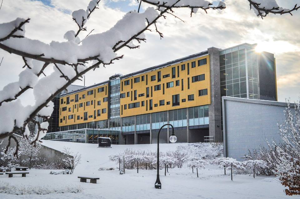 Gzowski College in winter