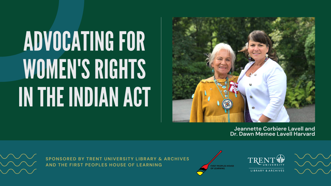 Advocating for Women's Rights in the Indian Act banner