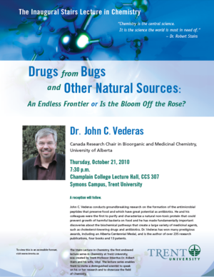 John Vederas lecture on natural sources