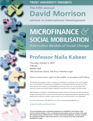 Prof Naila Kabeer lecture on Microfinance and Social Mobilisation