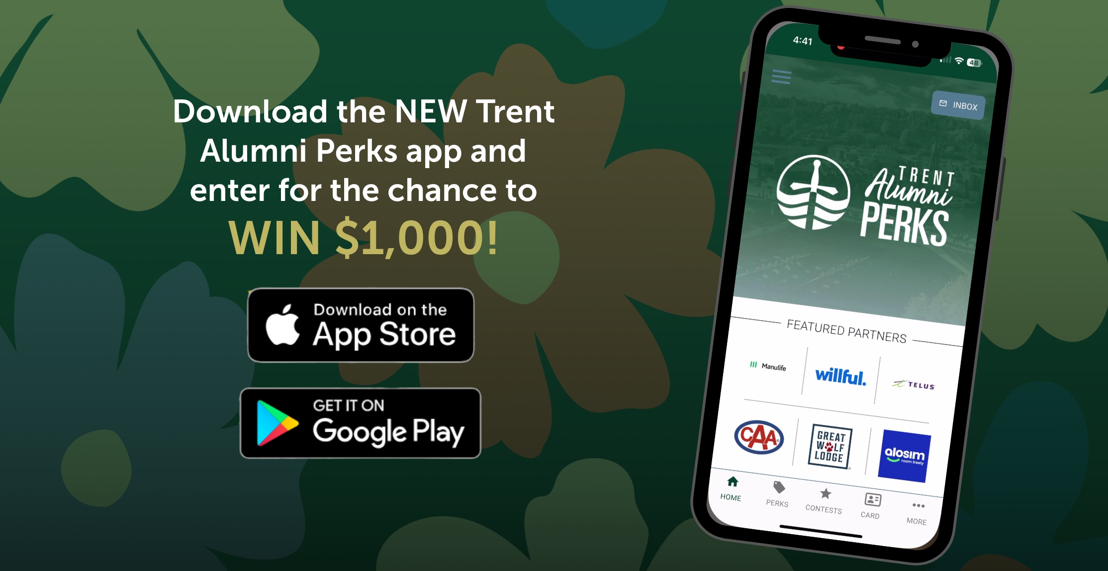Banner Image for Trent Alumni Perks app launch