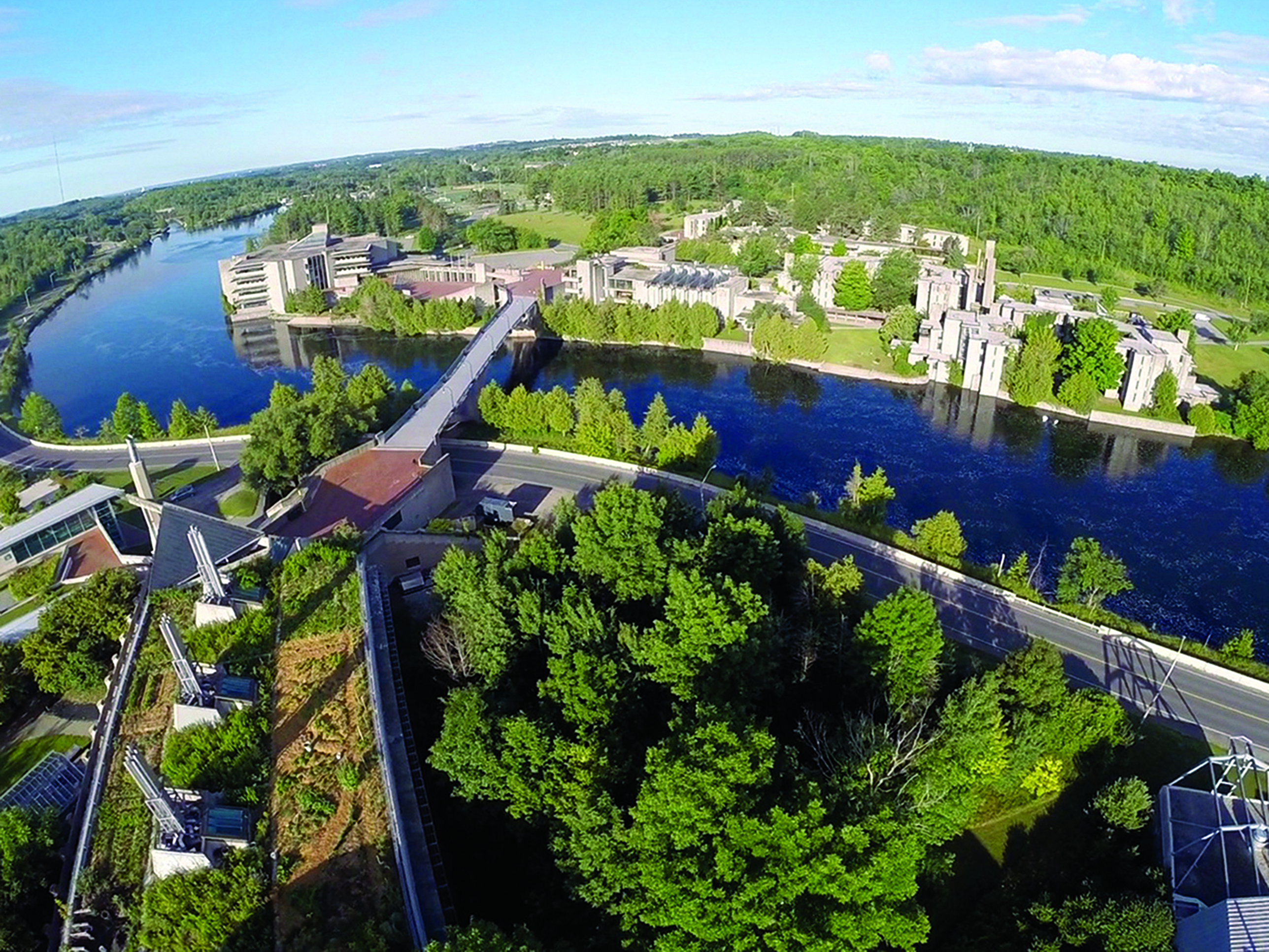 An Arial view of the Trent University Campus