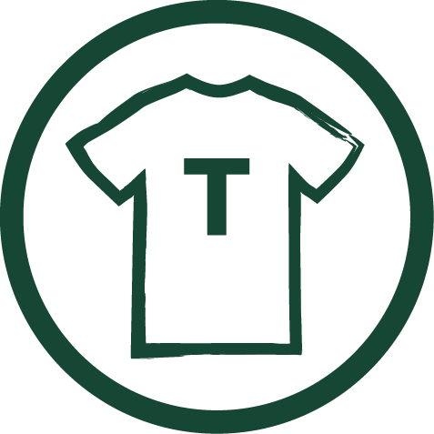 Graphic of a shirt with a "T" on it