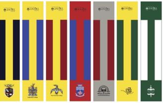 trent university college scarves with alumni logo
