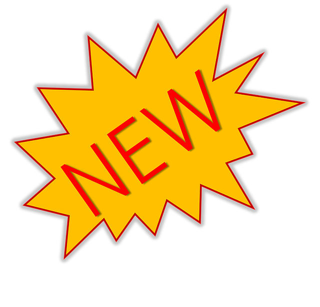 burst with word new inside