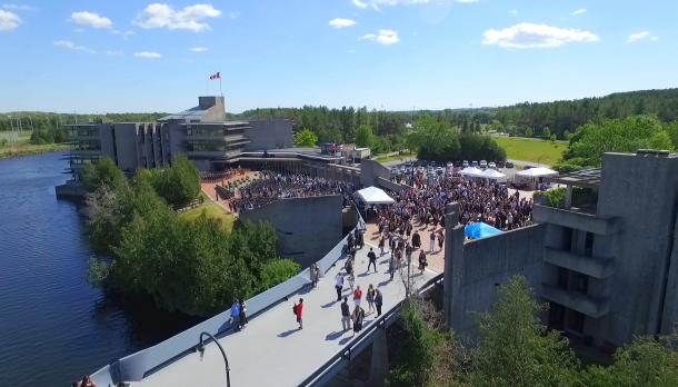 Aerial view of Bata Podium