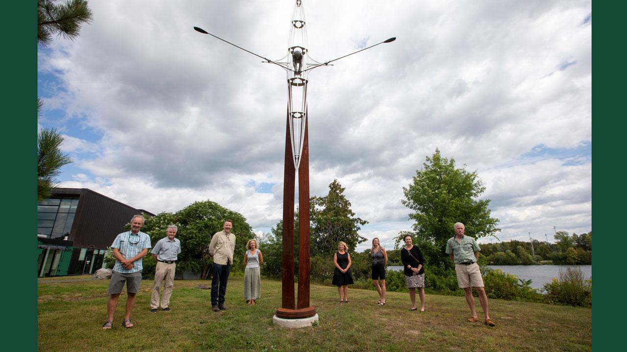 New sculpture installed next to Athletic Centre
