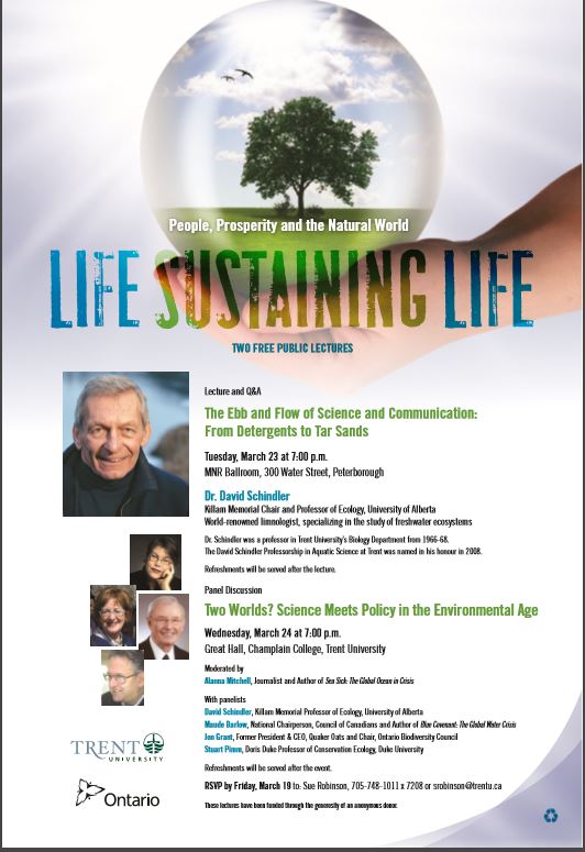 Life sustaining life lecture poster