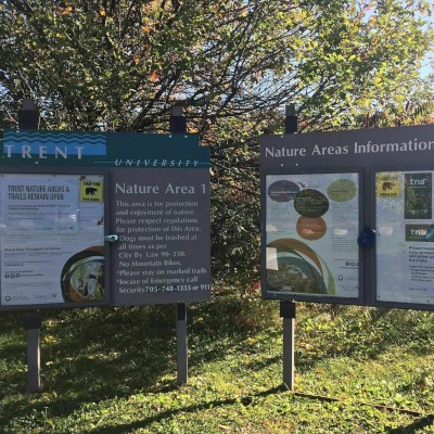 An image of the Nature Area signs